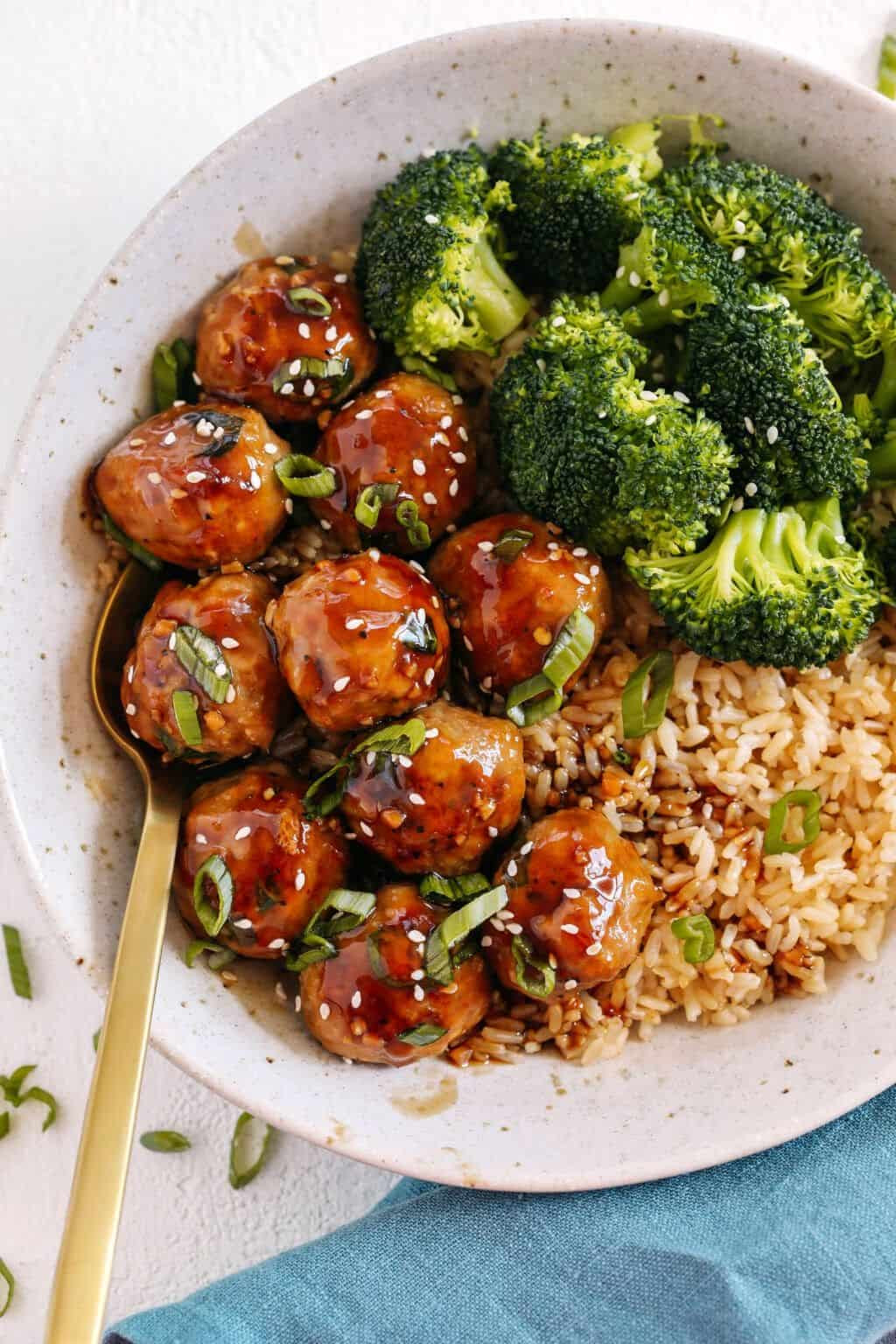 Asian Glazed Turkey Meatballs