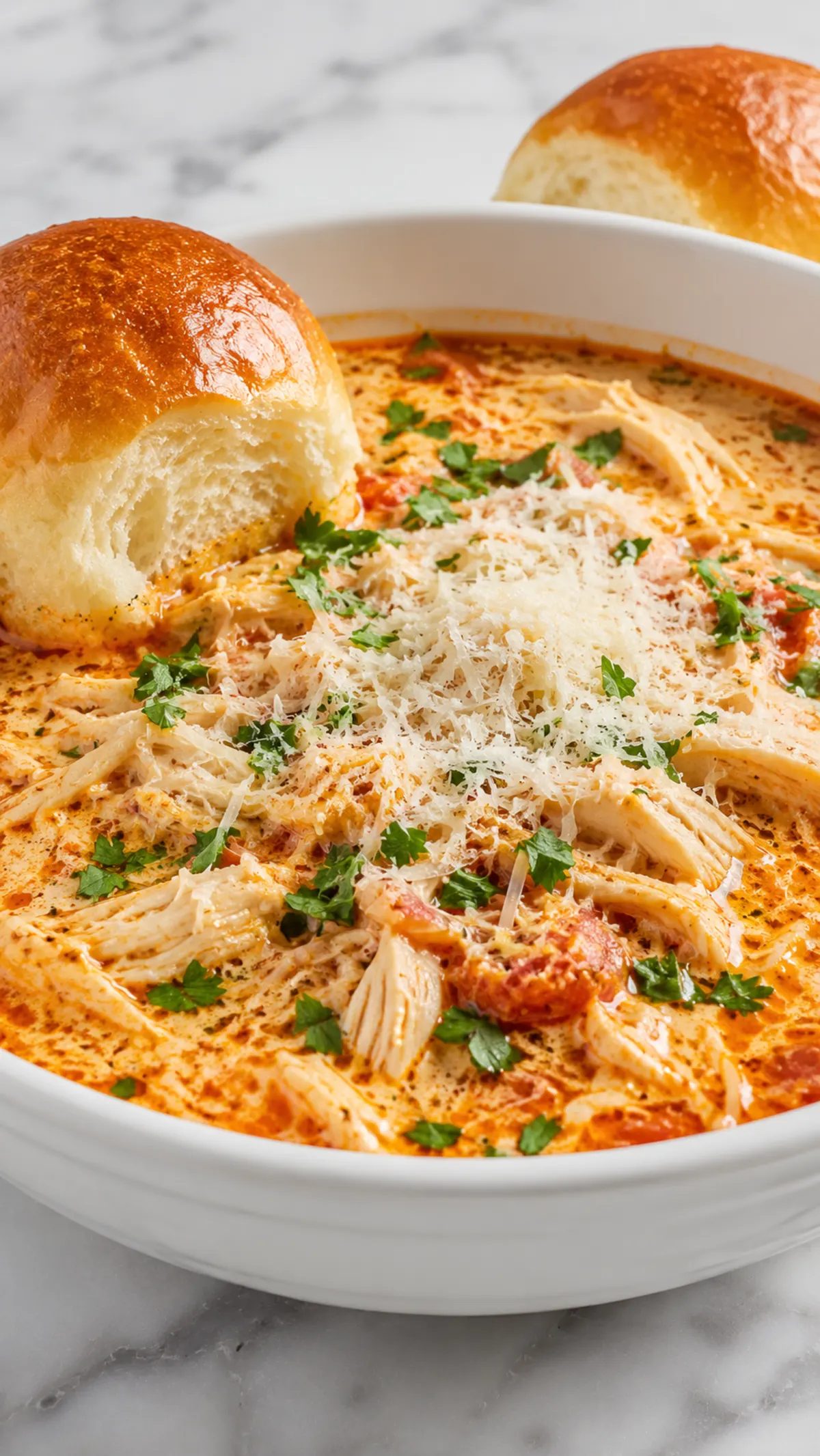 Crock Pot Creamy Turkey Parmesan Soup