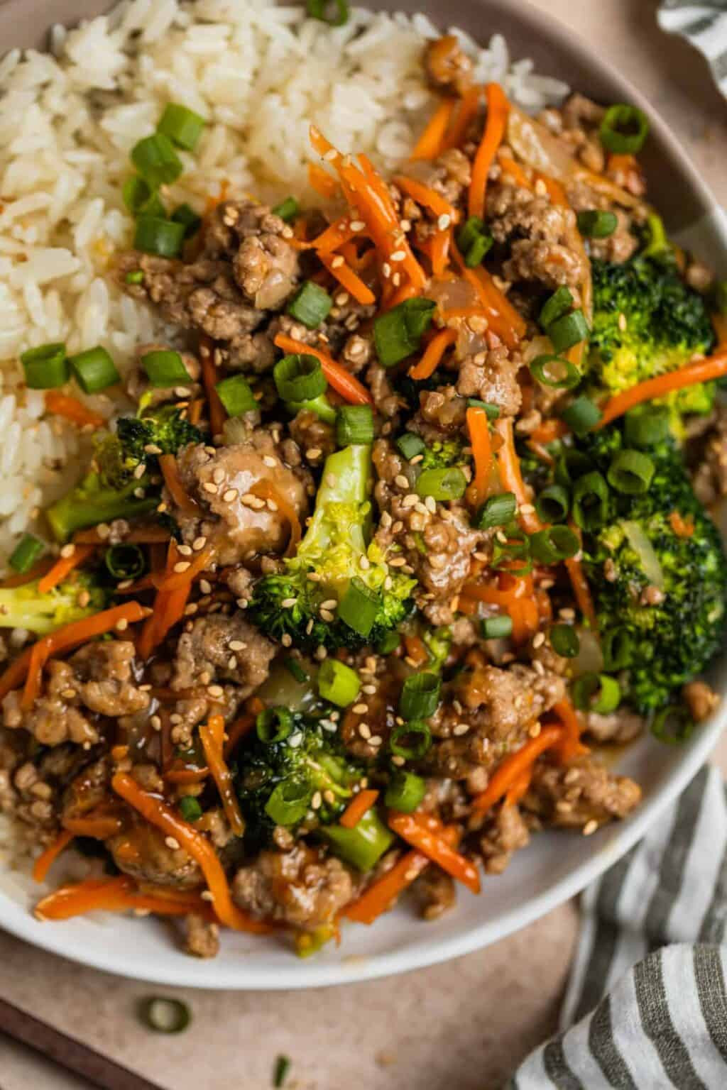 Ground Turkey Teriyaki Stir Fry