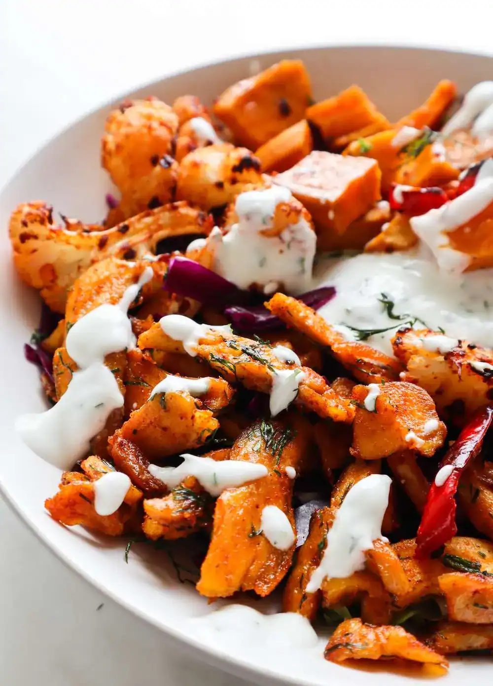 Healthy Spicy Chicken and Roasted Vegetable Bowls