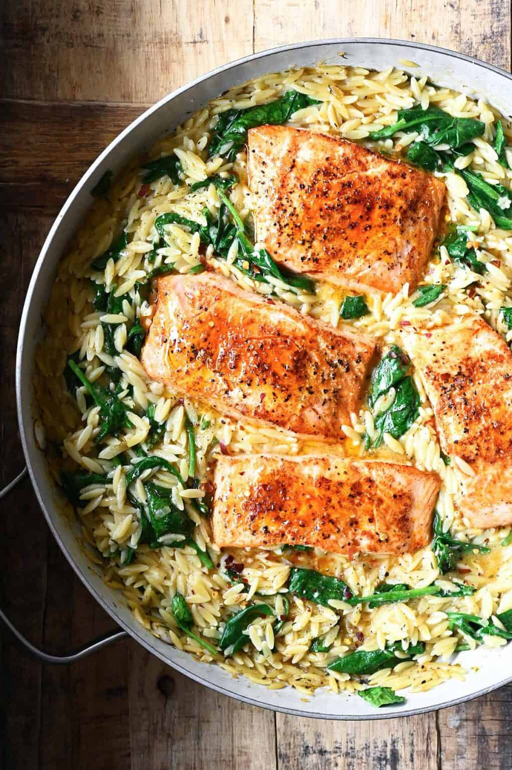 One Skillet Salmon with Lemon