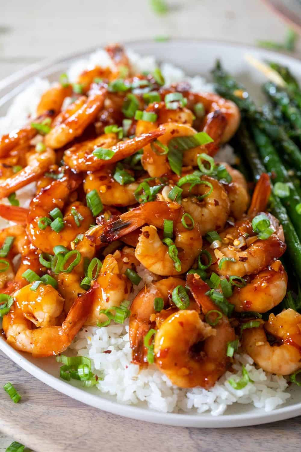 Sweet Chili Shrimp with Asparagus